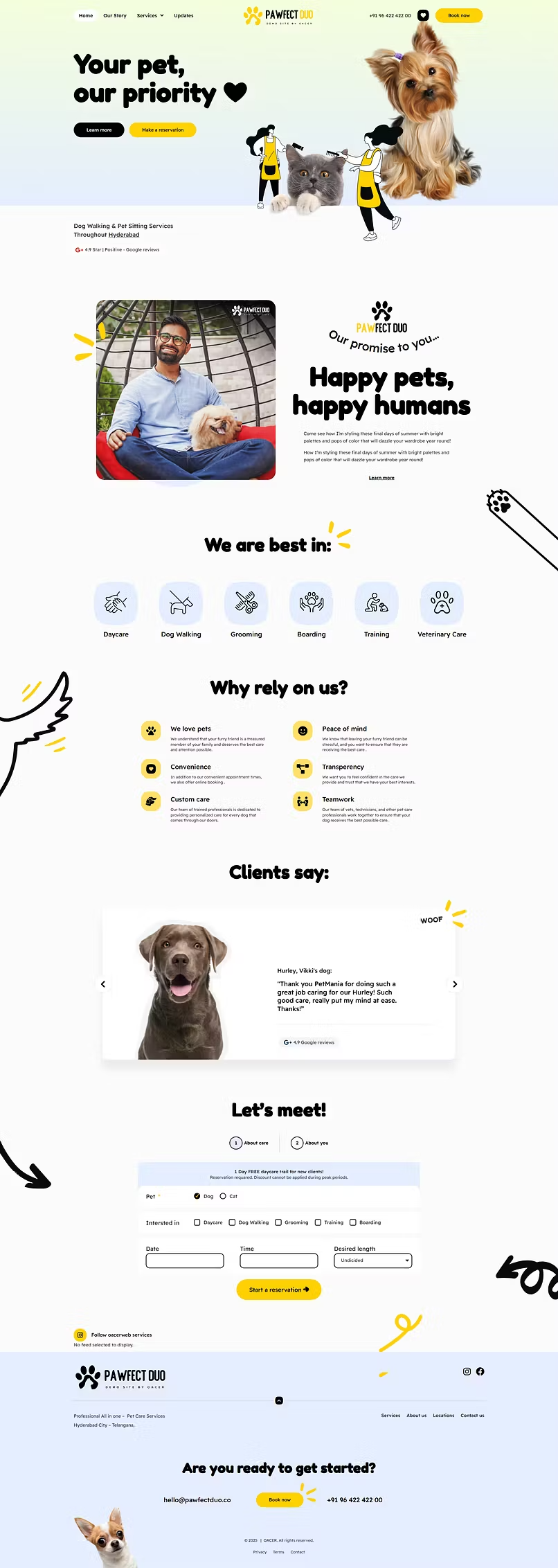 Client website