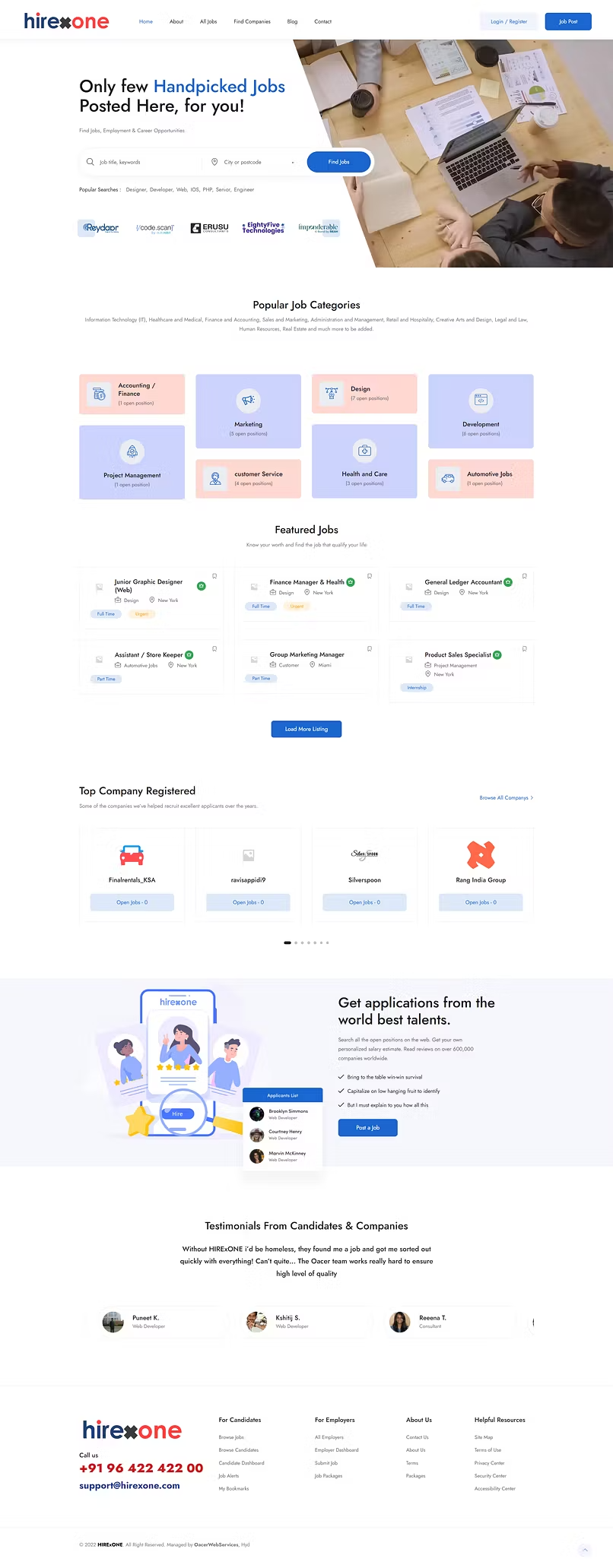 Client website