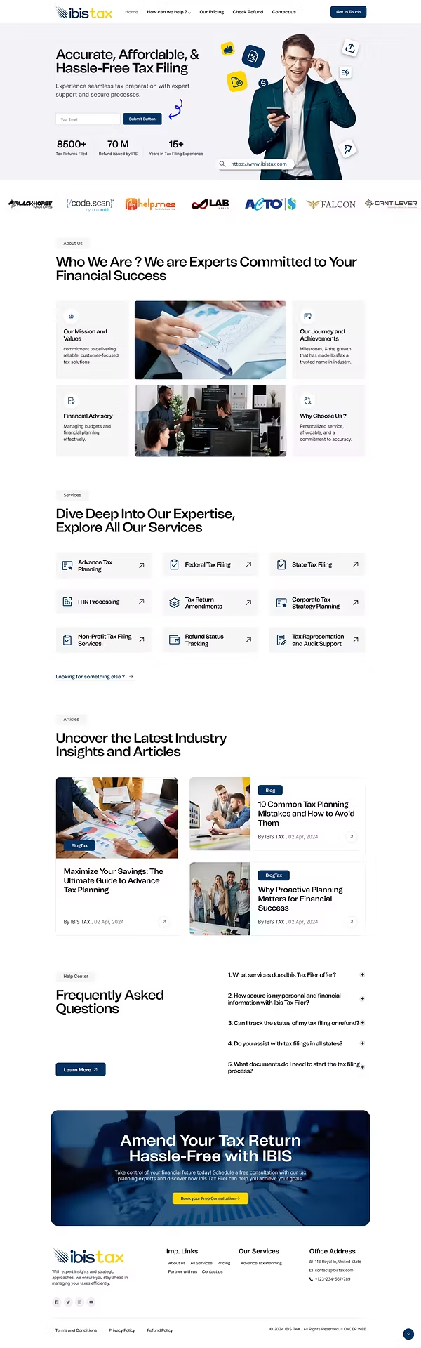 Client website