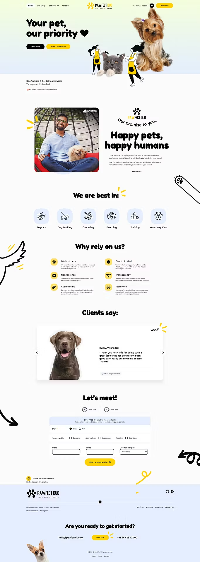 Client website