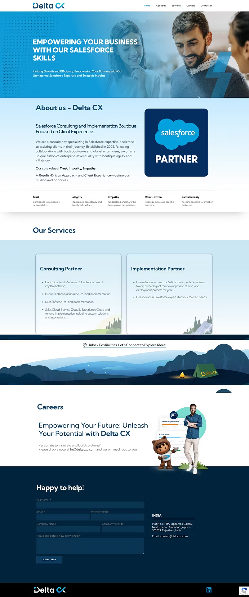 Client website