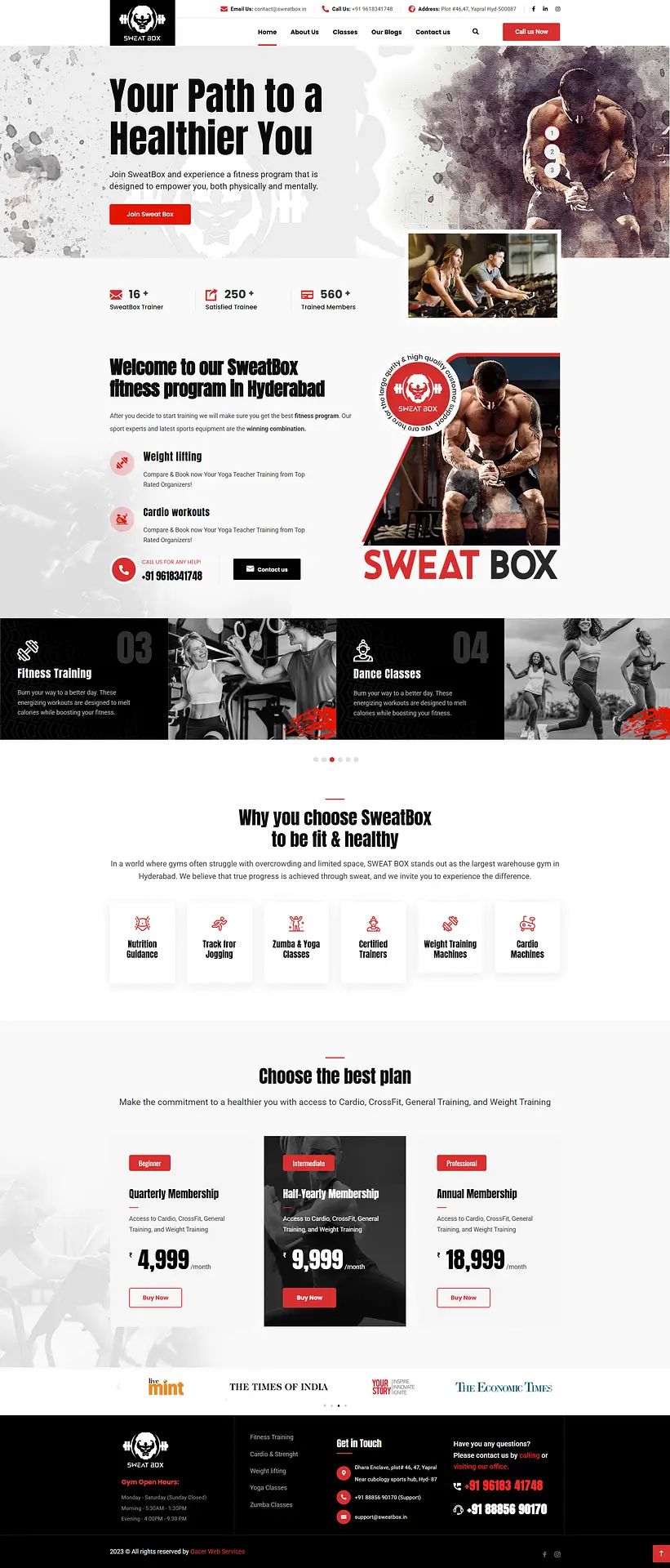 Client website